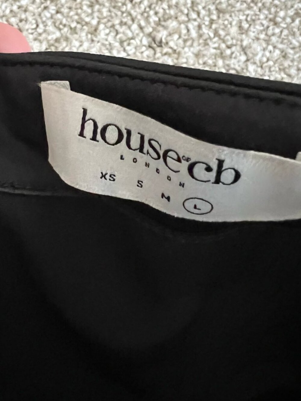 House of CB Adrienne Black Satin Strapless Corset Maxi Dress Formal Sexy Size L - Picture 8 of 10